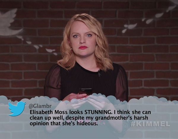 Elisabeth Moss from Celebrity Mean Tweets From Jimmy 